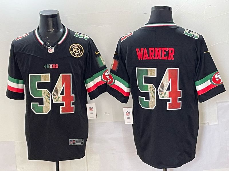 Men 2025 Nike San Francisco 49ers #54 Warner Black Mexico Limited NFL Jersey style 06->san francisco 49ers->NFL Jersey